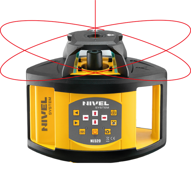 Rotačný laser Nivel – NL 520 dvojsklonový + senzor RD700